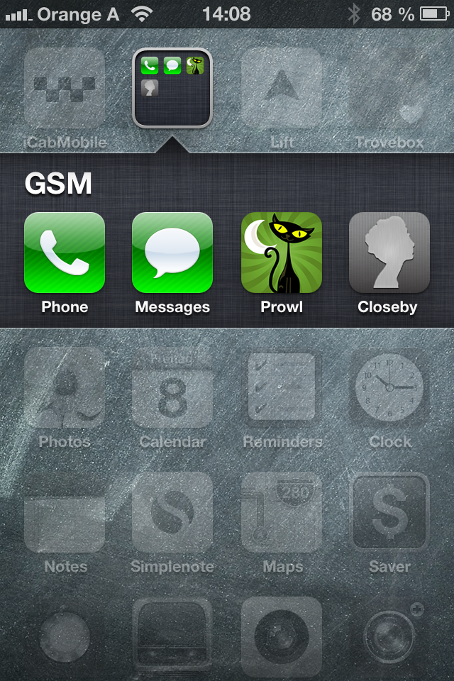 Contents of the GSM folder on my homescreen